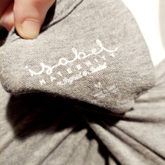 ISABEL Maternity Tee Gray Womens Size Medium - Picture 5 of 5